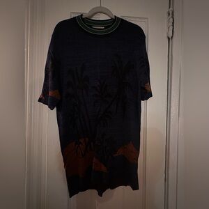 Scotch & Soda Navy and Brown Palm Tree Sweater